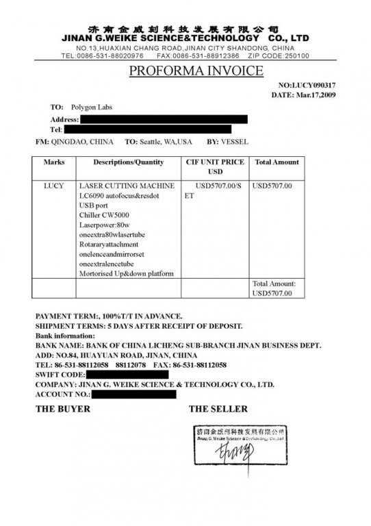 Sears Invoice